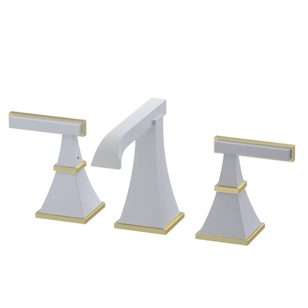Rubinet Widespread Lav. Set. (less drain) White