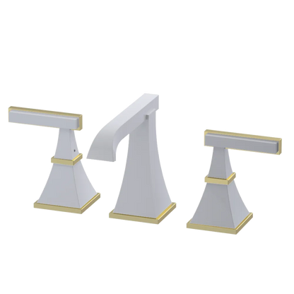 Rubinet Widespread Lav. Set. (less drain) White