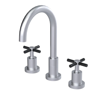 Rubinet Widespread Kitchen Set with LaSalle Spout Satin Chrome