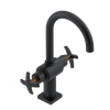 Rubinet Single Hole Dual Handle Lav. Set. (less drain) Matt Black