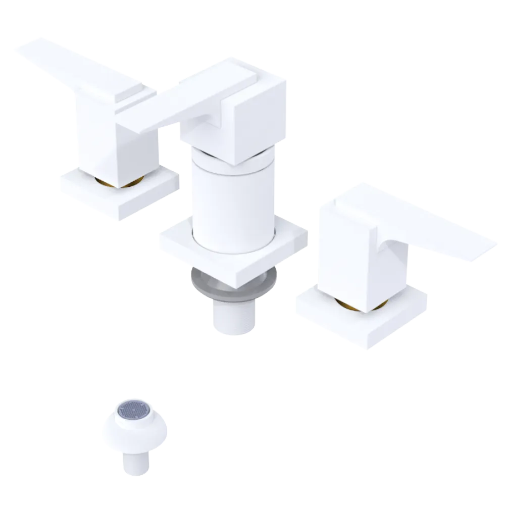 Rubinet Bidet Fitting with Spray, Diverter, and Vacuum Breaker (less drain) Matt White