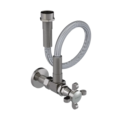 Rubinet Exposed Supply Kit (classic) x2 Polished Nickel
