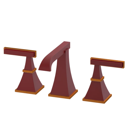 Rubinet Widespread Lav. Set. (less drain) Maroon