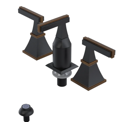 Rubinet Bidet Fitting with Spray, Diverter, and Vacum Breaker (Less Drain) Matt Black