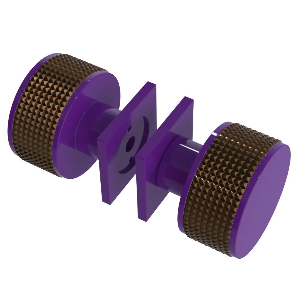 Rubinet Shower Door Knob (set) Purple Haze