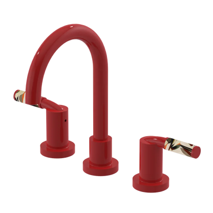 Rubinet Widespread Lav set (less drain) Red