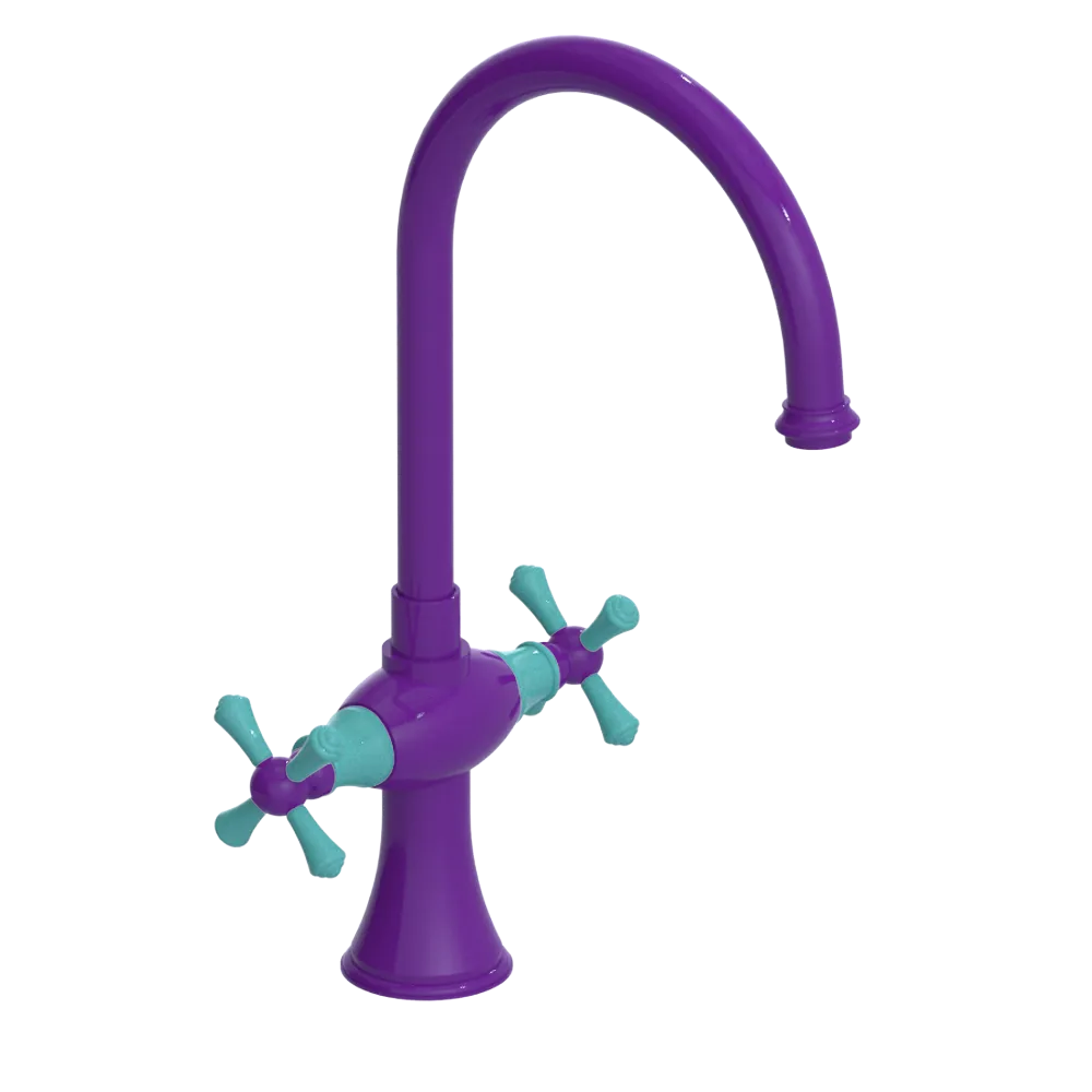 Rubinet Two Handle Single Hole Kitchen Set Purple Haze
