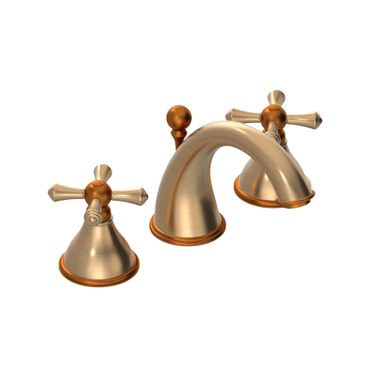 Rubinet Widespread Lav. Set. (less drain) Satin Gold