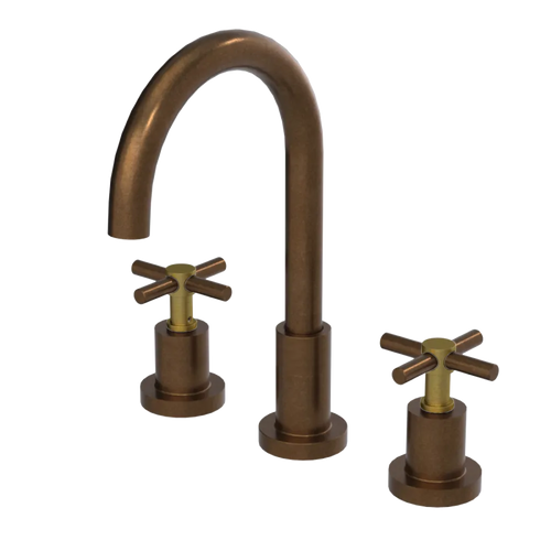 Rubinet Widespread Kitchen Set with LaSalle Spout Tuscan Brass