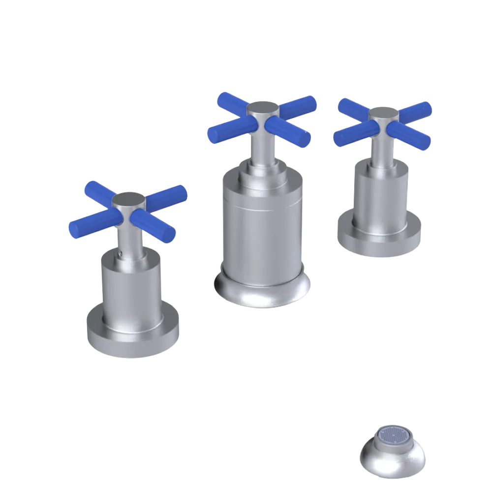 Rubinet Bidet Fitting with Spray, Diverter, and Vacuum Breaker (less drain) Satin Chrome