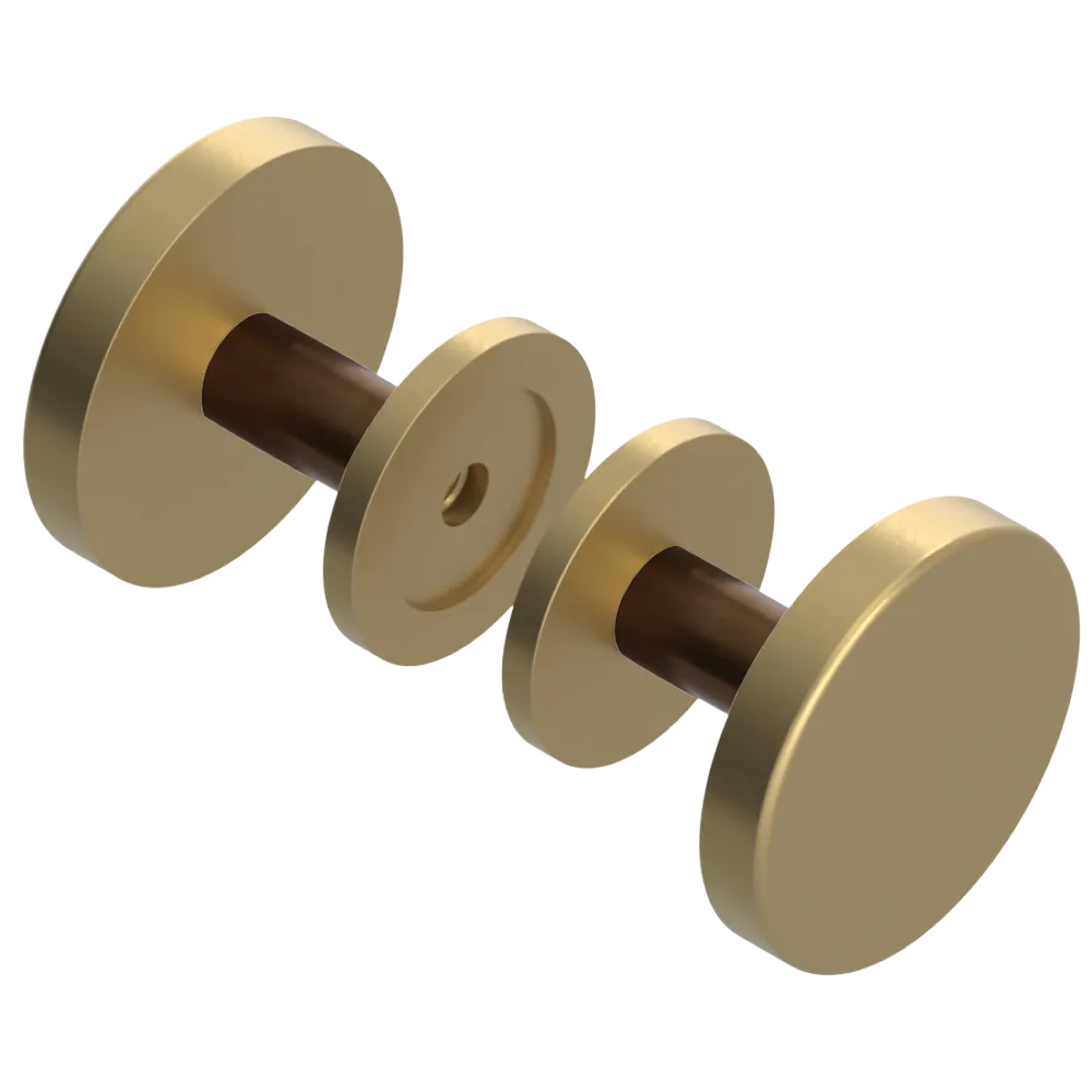 Rubinet Shower Door Knob (set) Satin Brass