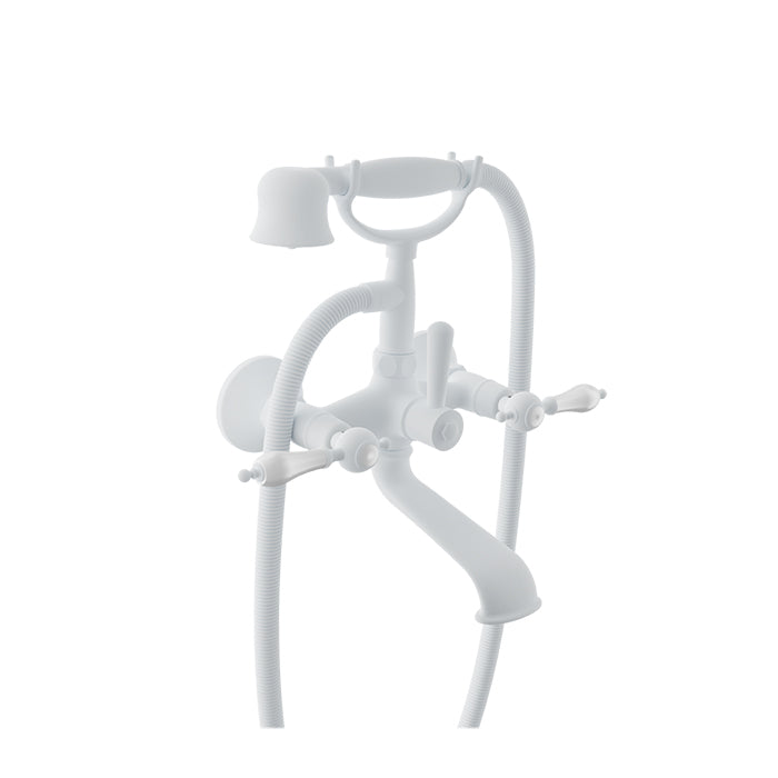 Baril Wall-mounted tub faucet with hand shower