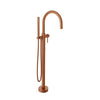 Baril Floor-mounted tub filler with hand shower