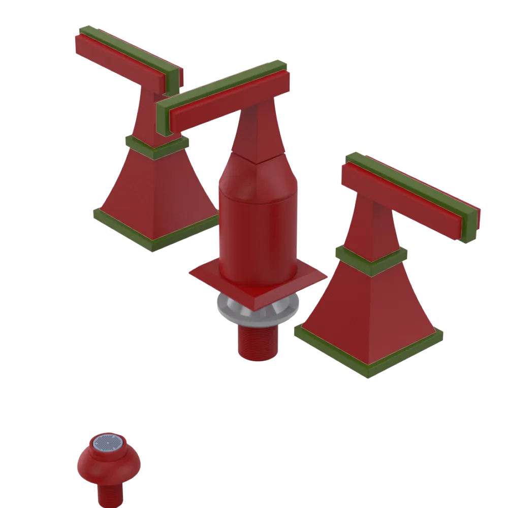 Rubinet Bidet Fitting with Spray, Diverter, and Vacum Breaker (Less Drain) Maroon