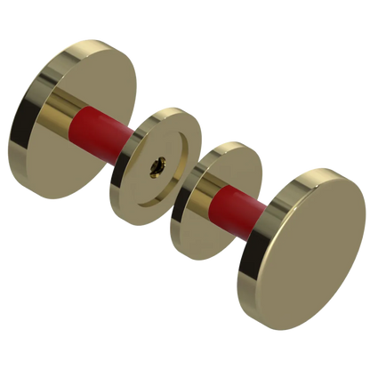Rubinet Shower Door Knob (set) Natural Brass