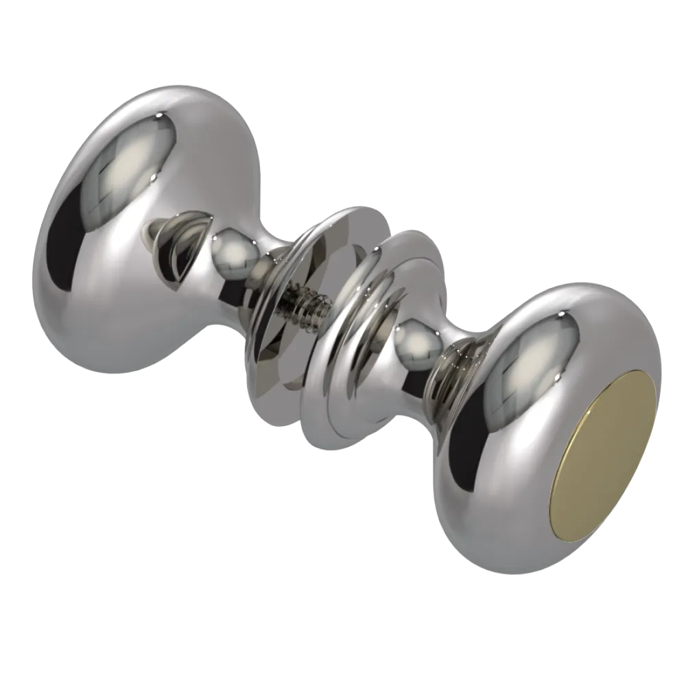 Rubinet Shower Door Knob (set) Polished Nickel
