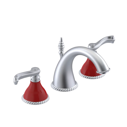 Rubinet Widespread Lav. Set. (less drain) Satin Chrome