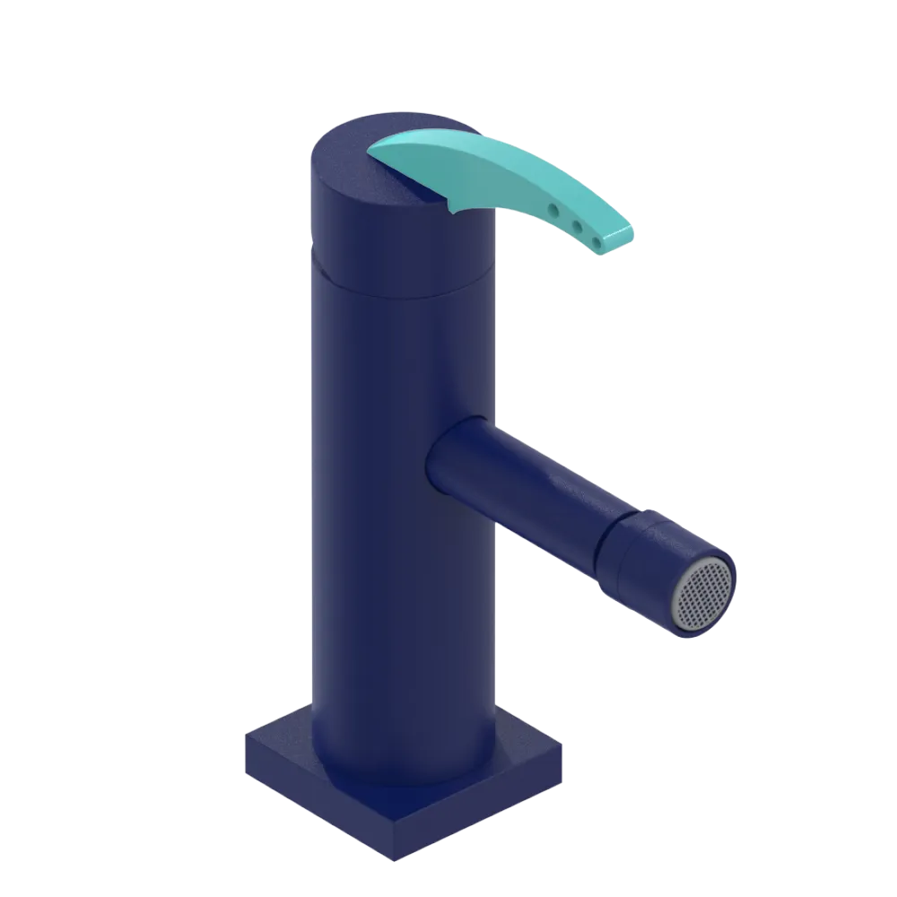 Rubinet Single Control Bidet Fitting (less drain) Midnight Blue