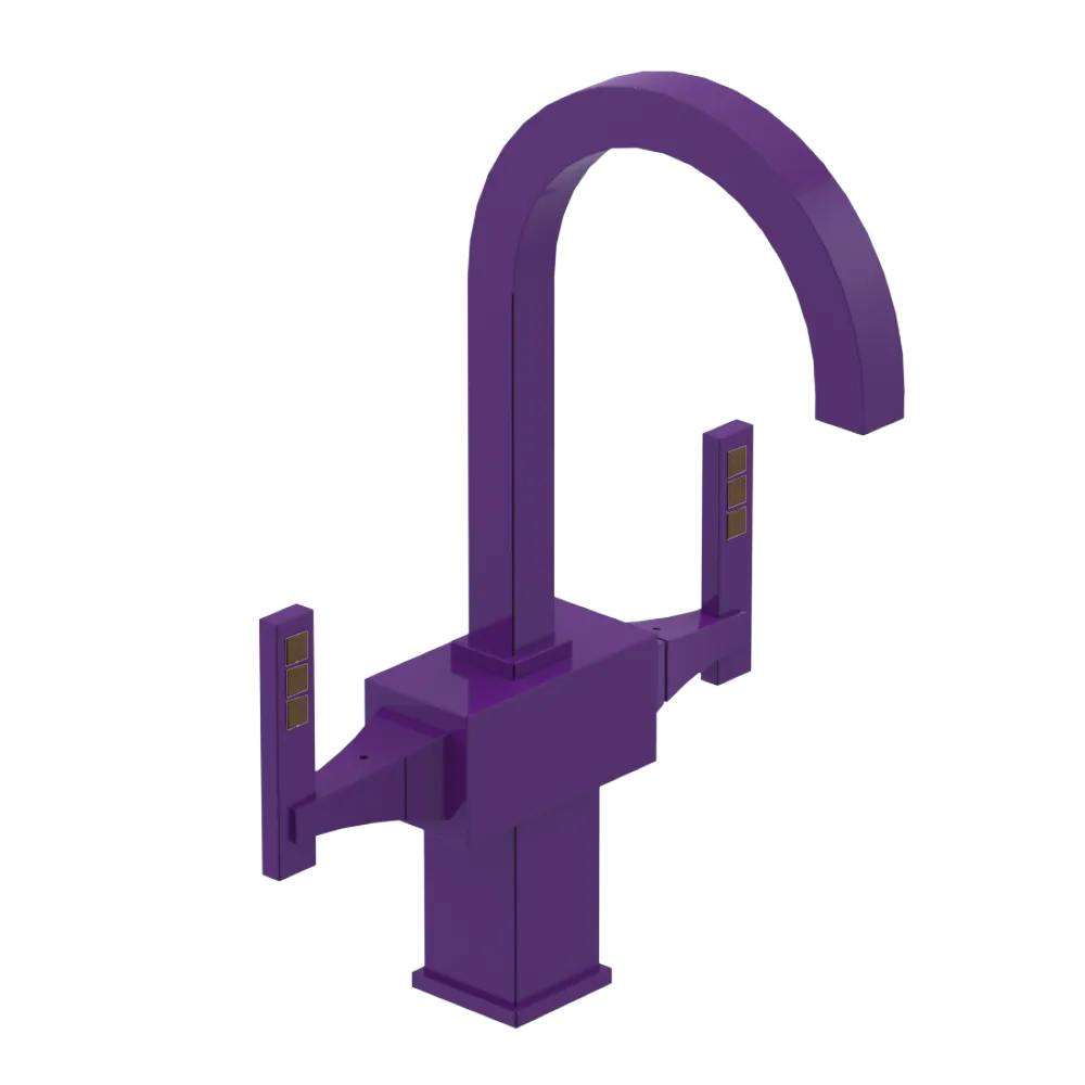 Rubinet Single Hole Dual Handle Lav. Set. (less drain) Purple Haze