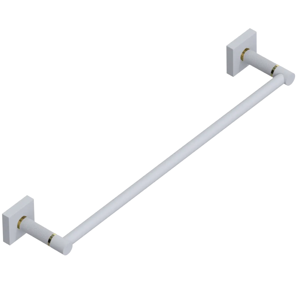Rubinet 24" TOWEL BAR Matt White