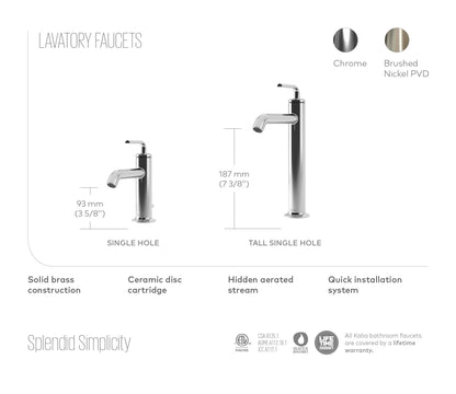 KALIA CITÉ Single hole sink faucet (without drain)