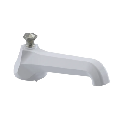 Rubinet Tub Filler Spout Deck Mount White