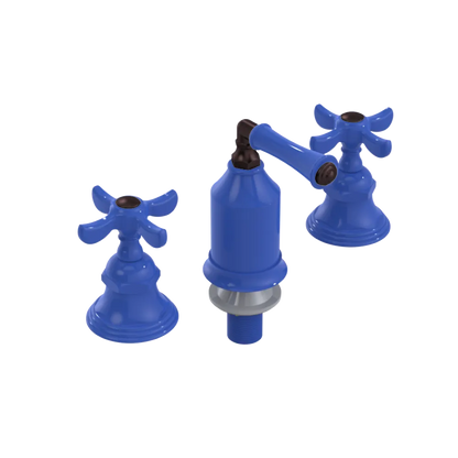 Rubinet Bidet Fitting with Spray, Diverter, and Vacum Breaker (Less Drain) Blu Jean