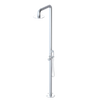 Rubinet Pressure Balance Outdoor Shower with Hand Held Shower & 10" Shower Head - 304 Stainless Steel Satin Chrome