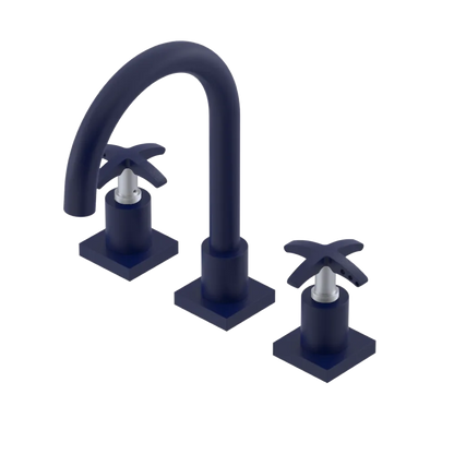 Rubinet Widespread Lav. Set. (less drain) Midnight Blue