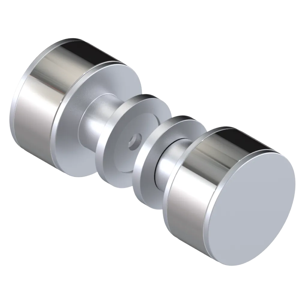 Rubinet Shower Door Knob (set) Satin Chrome