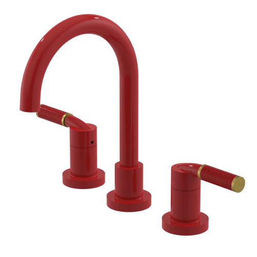 Rubinet Widespread Lav. Set. (less drain) Red