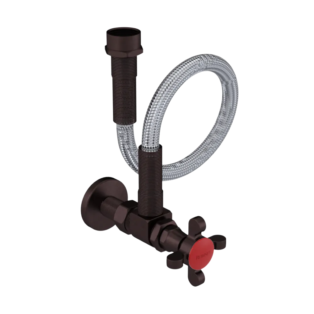 Rubinet Exposed Supply Kit (classic) x2 Tuscan Brass