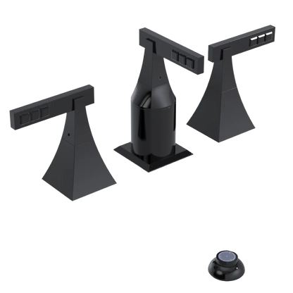 Rubinet Bidet Fitting with Spray, Diverter, and Vacum Breaker (Less Drain) Black