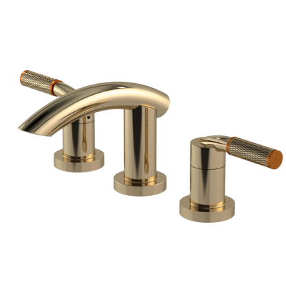 Rubinet Widespread Lav. Set. (less drain) Gold