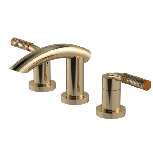 Rubinet Widespread Lav. Set. (less drain) Gold