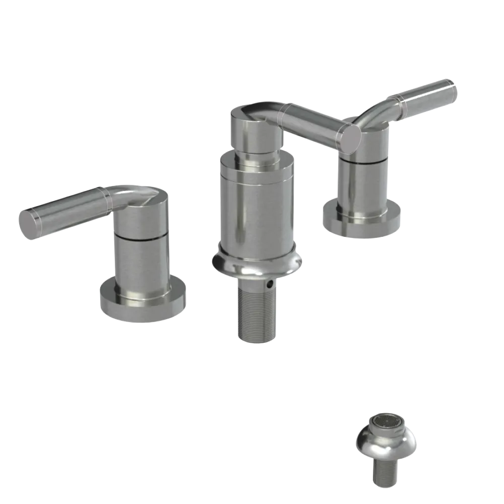 Rubinet Bidet Fitting with Spray, Diverter, and Vacuum Breaker (less drain) Satin Nickel