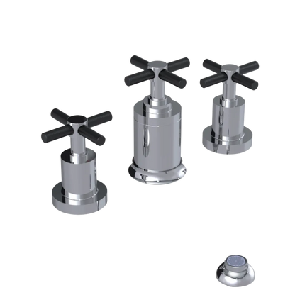 Rubinet Bidet Fitting with Spray, Diverter, and Vacuum Breaker (less drain) Chrome
