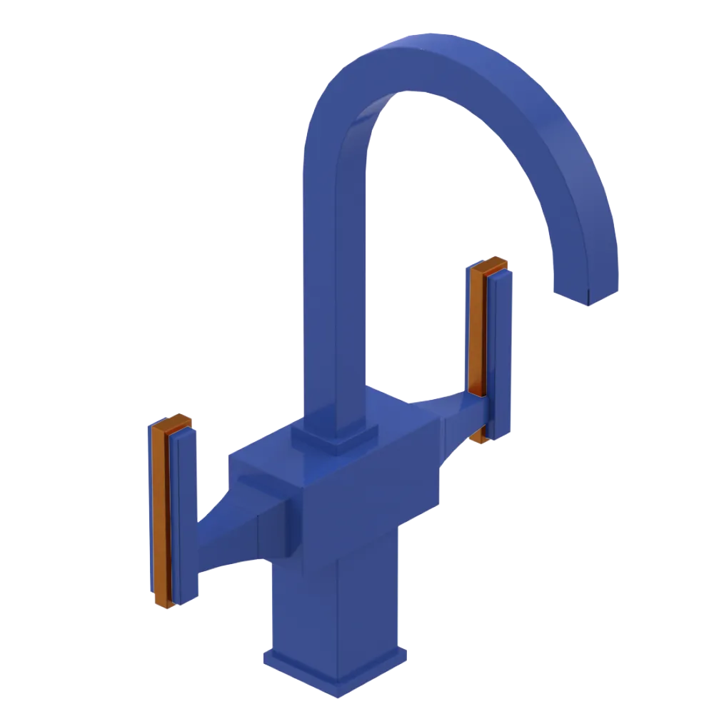 Rubinet Single Hole Dual Handle Lav. Set. (less drain) Blu Jean