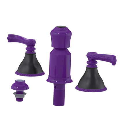 Rubinet Bidet Fitting with Spray, Diverter, and Vacum Breaker (Less Drain) Purple Haze