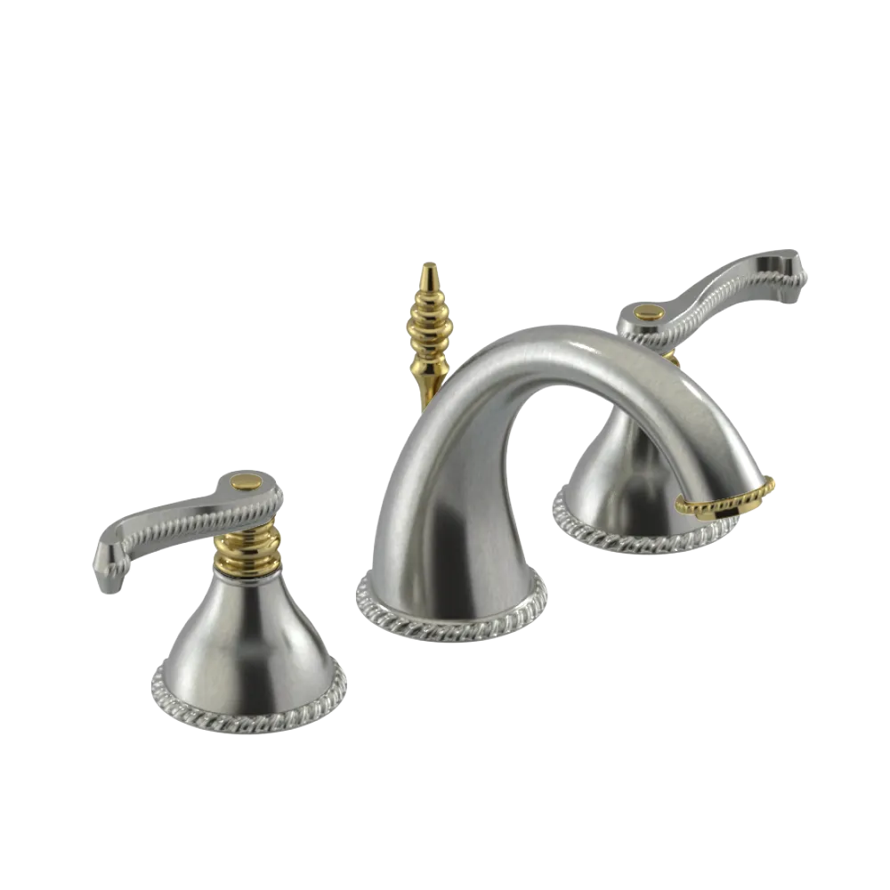 Rubinet Widespread Lav. Set. (less drain) Satin Nickel