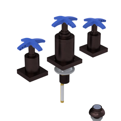 Rubinet Bidet Fitting with Spray, Diverter, and Vacuum Breaker (less drain) Tuscan Brass