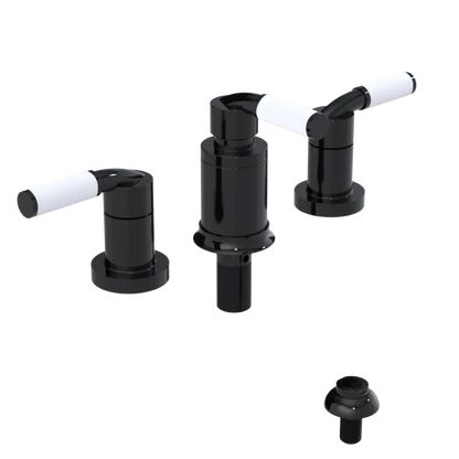 Rubinet Bidet Fitting with Spray, Diverter, and Vacuum Breaker (less drain) Black