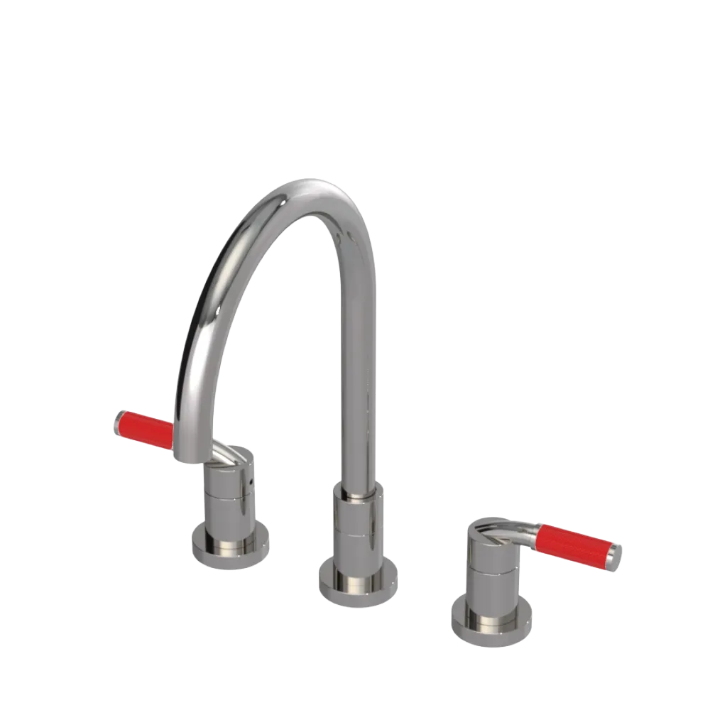 Rubinet Widespread Kitchen Set Polished Nickel