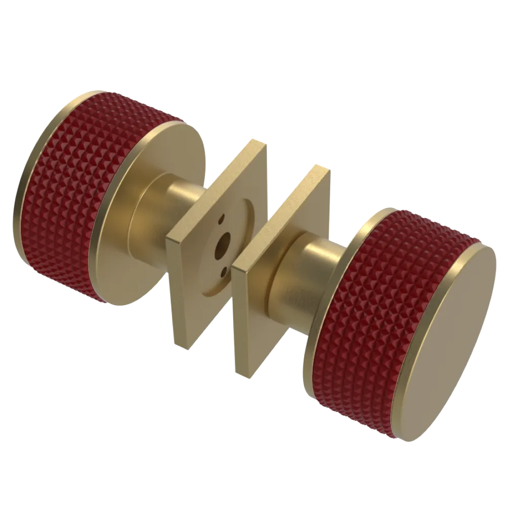 Rubinet Shower Door Knob (set) Satin Brass