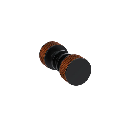 Rubinet Shower Door Knob (set) Matt Black