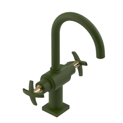 Rubinet Single Hole Dual Handle Lav. Set. (less drain) Green Envy