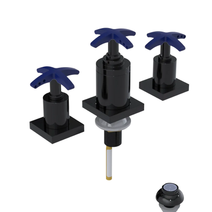 Rubinet Bidet Fitting with Spray, Diverter, and Vacuum Breaker (less drain) Black