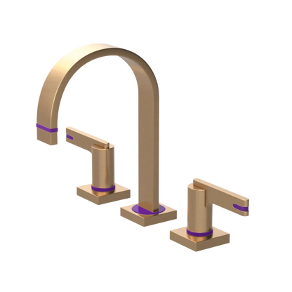 Rubinet Widespread Lav. Set. (less drain) Satin Gold