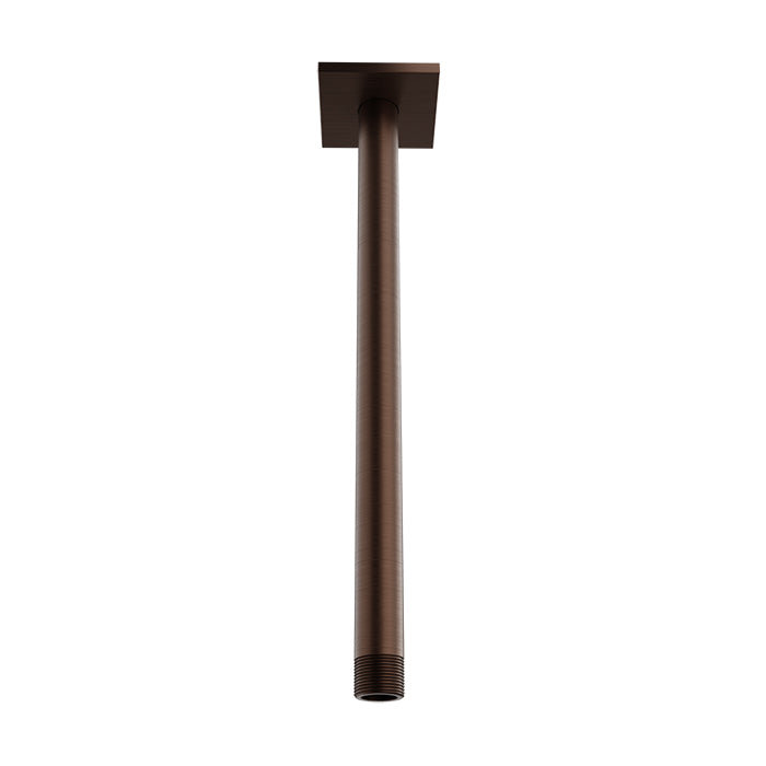 Baril 12" ceiling mounted shower arm, square flange