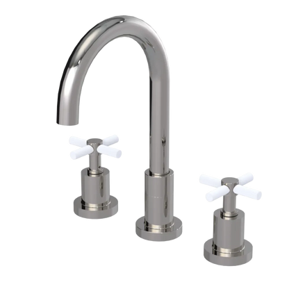 Rubinet Widespread Kitchen Set with LaSalle Spout Polished Nickel